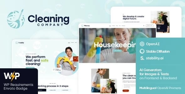 Cleaning Company – Maid Service WordPress Theme